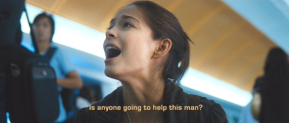 Lana tries to help a man by shouting a lot Lana tries to help a man by shouting a lot