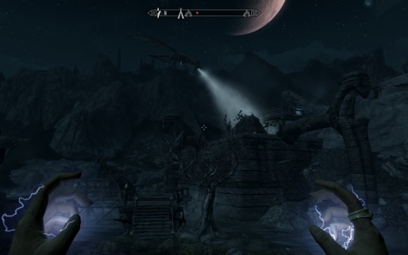 Skyrim - dragon fight Skyrim - dragon fight