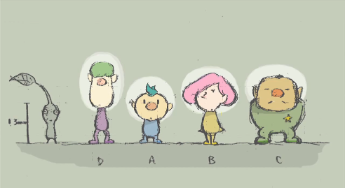 Pikmin 3 court sketches