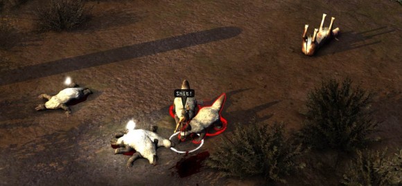 Wasteland 2 - Vulture's Cry being attacked by giant honey badgers